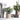 "Set of Three Mini Potted Artificial Eucalyptus Plants - Ideal for Enhancing Home, Office, Desk, or Farmhouse Room Decor" - Premium  from Prestige Home Accents - Just $36.07! Shop now at Prestige Home Accents